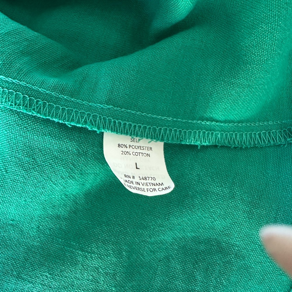 Sienna Sky Green Ruffle Strap Women's Top Size Large - Picture 4 of 5